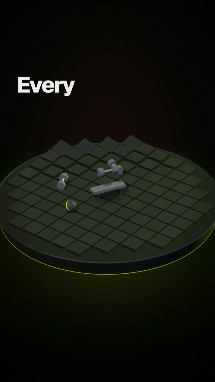 Ladder: isometric 3D gym diorama
